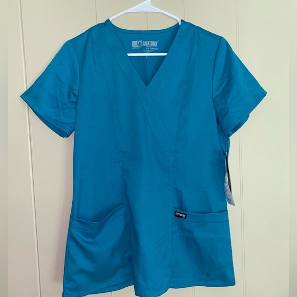 Teal Greys Anatomy Scrub top - Picture 3 of 3